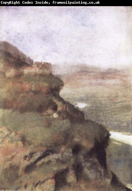Edgar Degas Landscape with Rocky Cliffs